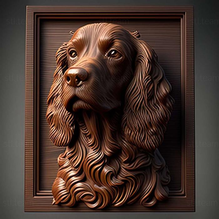 3D model American Water Spaniel dog (STL)